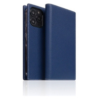 SLG Design puzdro D8 Full Grain Leather pre iPhone 13 Pro - Navy Blue