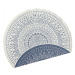 Kusový koberec Twin-Wendeteppiche 103104 creme blau kruh – na ven i na doma - 200x200 (průměr) k