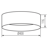 RIFA LED 17,5W WW B/G Stropný LED plafón