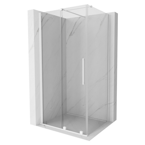MEXEN/S - Velár sprchovací kút 100 x 110, transparent, biela 871-100-110-01-20