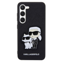 Karl Lagerfeld PU Saffiano Karl and Choupette NFT Zadný Kryt pre Samsung Galaxy S23+ Black