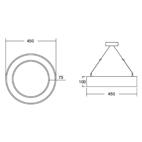 BRUMBERG Biro Circle Ring10 direct DALI, Ø 45cm, biela, 4000K