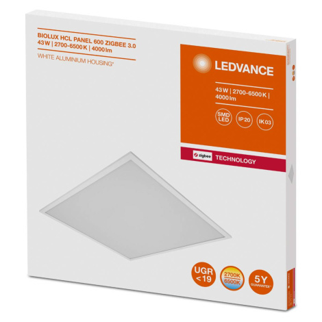 LEDVANCE SMART+ Biolux HCL LED panel CCT 59,5x59,5