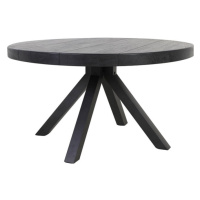 Čierny okrúhly jedálenský stôl 140x140 cm Muden – Light & Living