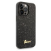 Guess PC/TPU Glitter Flakes Metal Logo Zadný Kryt pre iPhone 14 Pro Max Black