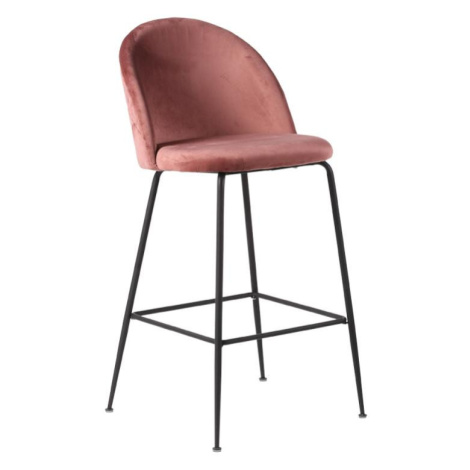 Norddan Dizajnová barová stolička Kristopher, ružová / čierna