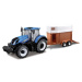 Bburago 1:32 Farm Traktor New Holland s vlečkou pre kone