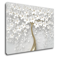 Impresi Obraz Biely strom s kvetinami - 70 x 50 cm