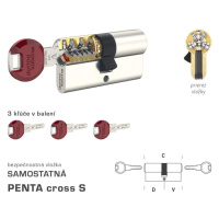 DK - PENTA cross S NIM - nikel matný D 35 + V 45 mm