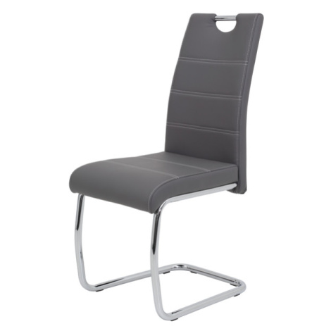 Sconto Jedálenská stolička FLORA S sivá, syntetická koža Houseland