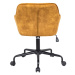 LuxD Dizajnová kancelárska stolička Esmeralda horčicový zamat
