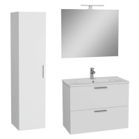 Kúpeľňová zostava s umývadlom 80 cm vrátane umývadlovej batérie, vtoku a sifónu VitrA Mia biela 