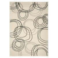 Kusový koberec Kruhy cream - 120x170 cm Alfa Carpets