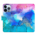 Flipové puzdro iSaprio - BluePink Paint - iPhone 13 Pro