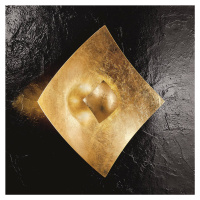 Nástenné svietidlo Quadrangolo s plátkovým zlatom, 50 x 50 cm