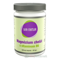 VIA NATUR Magnézium chelát s vitamínom B6, 60ks