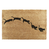 Rohožka z kokosového vlákna 40x60 cm Jumping Cats – Artsy Doormats