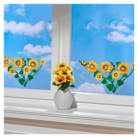 2-dielny obrázok na okno „Slnečnice a motýle“