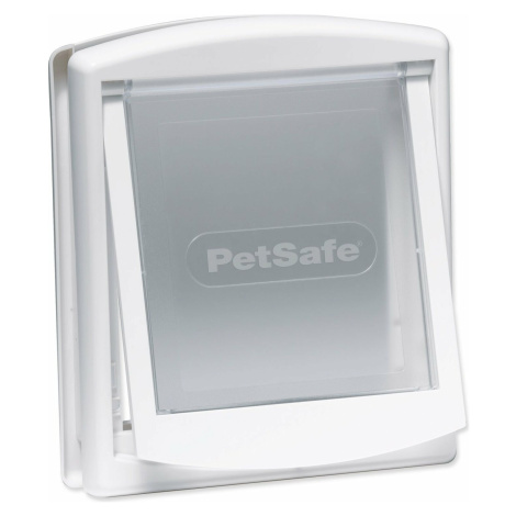 Dvierka PetSafe plastové s transparentným flapom biele, výrez 18,5x15,8cm