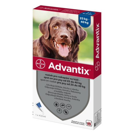 ADVANTIX Spot-on pre psov 25-40 kg 4 ml 1 pipeta