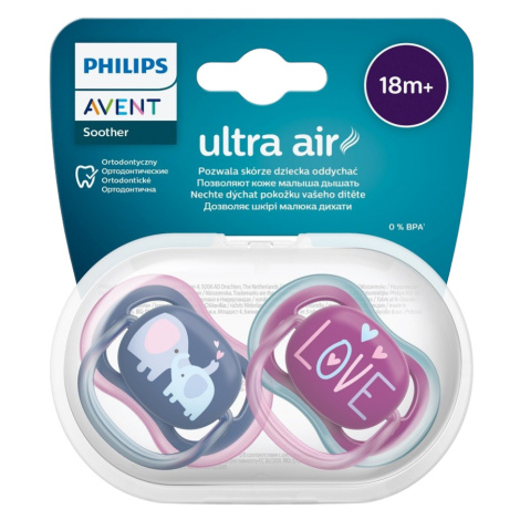 PHILIPS AVENT Cumlík Ultra air 18m+ dievča (slon) 2 ks