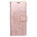 Diárové puzdro na Samsung Galaxy S21 FE 5G Forcell MEZZO tree ružovo-zlaté