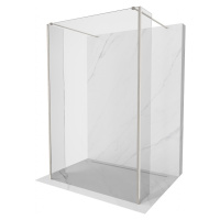 MEXEN/S - Kioto Sprchová zástena WALK-IN voľne stojaca 125 x 30 x 30 cm, transparent, nikel kart