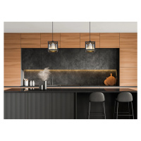 GLOBO Závesné svietidlo MATHILDE čierna/dymová E27 40 W 170 x 170 x 1200 mm