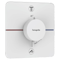 Vaňová batéria Hansgrohe ShowerSelect Comfort Q bez podomietkového telesa matná biela 15583700