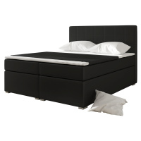 NABBI Anzia 160 čalúnená manželská posteľ s úložným priestorom čierna (Soft 11)