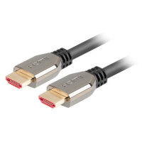 LANBERG Ultra High Speed HDMI 2.1 kábel, 48 Gbps, 8K @ 60Hz, 5K @ 120Hz, dĺžka 0,5 m, čierny, po