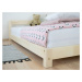 Benlemi Detská jednolôžková posteľ s čelom DREAMY Zvoľte farbu: Nelakovaná, Zvoľte rozmer: 120x2