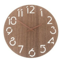 Nástenné hodiny Dark wood, pr. 30,5 cm, drevo