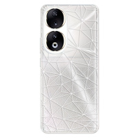 Odolné silikónové puzdro iSaprio - Abstract Triangles 03 - white - Honor 90 5G