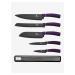 Súprava piatich nožov s magnetickým držiakom BERLINGERHAUS Purple Metallic Line