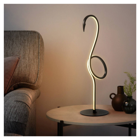 Stolná LED lampa Flamingo, čierna, kov, výška 50 cm Elstead