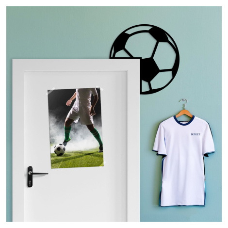Darček pre futbalistu - Drevená nálepka okolo dverí , Čierna