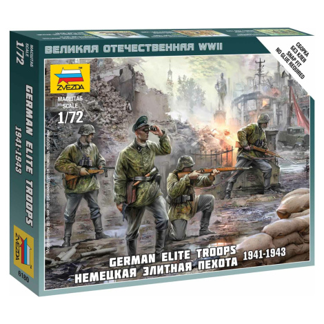 Wargames (WWII) figurky 6180 - German Elite Troops 1939-43 (1:72) Zvezda