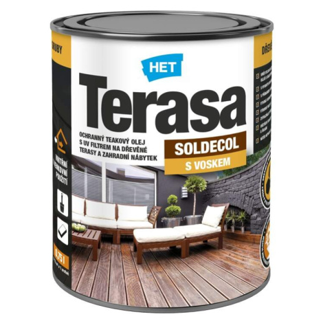 HET Ochranný olej Soldecol TERASA ST 58 - Teak 2,5 l