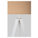 Stojacia lampa s bielymi kovovými nohami a béžovým tienidlom Bonami Essentials Kiki
