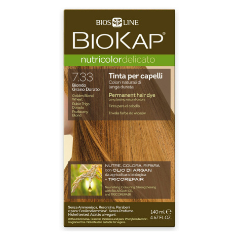 BIOKAP Farba na vlasy 7.33 Blond zlatá pšenica 140 ml