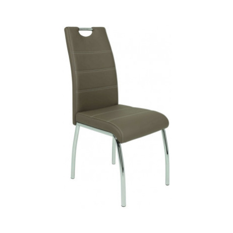 Jedálenská stolička Susi, hnedá/šedá ekokoža% Asko