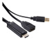 Adaptér HDMI Club3D 1.4 na DisplayPort 1.1 (M/F), napájanie USB, 18 cm