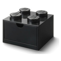 LEGO® stolový box 4 so zásuvkou čierna 158 x 158 x 113 mm