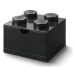 LEGO® stolový box 4 so zásuvkou čierna 158 x 158 x 113 mm