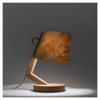 ALMUT 1411 stolná lampa, valcovitá Ø 23 cm kameň