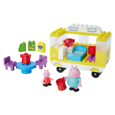 Stavebnica Peppa Pig Campervan PlayBig Bloxx BIG auto karavan s výbavou a 2 postavičky 52 dielov