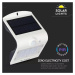 Záhradné LED nástenné svietidlo solárne 1,5W, 4000K, 200lm, biele VT-767-2 (V-TAC)