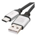 EMOS SM7025BL USB kábel 2.0 A/M - C/M 1m čierny