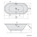 Polysan Polysan, VIVA O oválna vaňa 175x80x47cm, biela, 79119